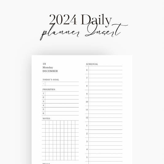 2024 Daily Planner Insert